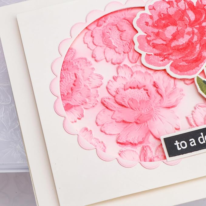 BAOFALI 3D Embossing Folder for Card Making,Beautiful Flower Plastic Texture Fades Embossing Folder Template for Scrapbooking Cardstock Album DIY Decoration Paper Crafting 6.3x4.5inch