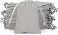 Velvet Drawstring Jewelry Bag, 50Pcs Grey Coin Pouch, 4x6 Dice Bag, for Wrapping Halloween Party Favors, Small Jewelry, Small Bussiness, Palm Crosses, Necklaces, Bracelet