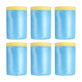 uxcell Pre-Taped Masking Film, 3ft x 82ft Plastic Paint Drop Cloth with Medium-Tack Painters Tape for Painting Spraying Protection Blue Film 6Pcs