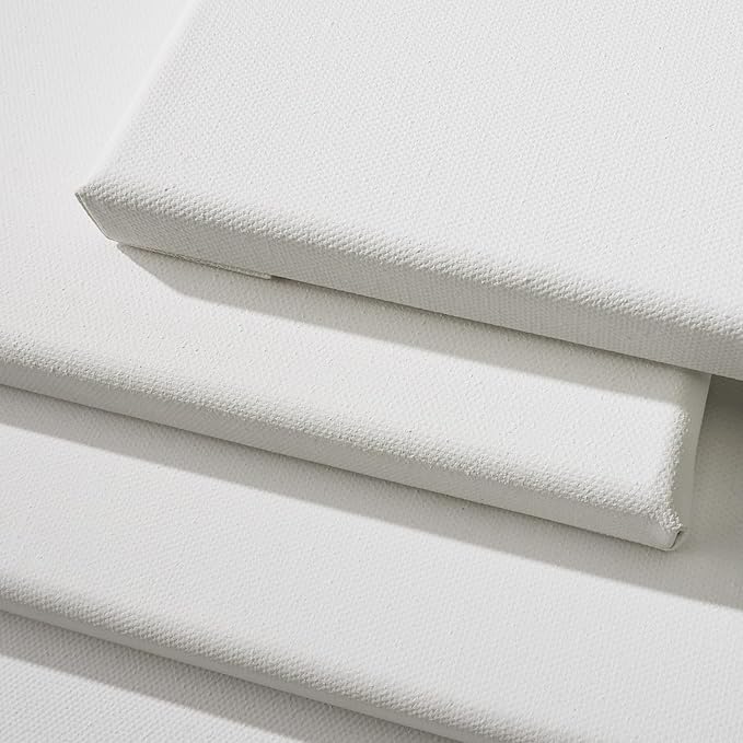 PHOENIX 6x12 Inch 6 Pack Artist Canvas - Small Rectangle Canvases for Painting - 3/4 Inch Profile, 100% Cotton 11 Oz. Gesso Primed White Blank Professional Canvas Oil & Acrylic Paints