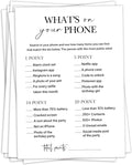 Birthday Party Games, What's on Your Phone, 25 Pcs Card Set for Guests, Fun Birthday Game for Teen Adults – A07