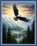 Dooxvey Cross Stitch Kits for Adults Beginners,Full Range of Cross-Stitch Stamped Kits Needlepoint Kits for Beginners Embroidery Kits 11CT Cross Stitch Patterns-Eagle Flying 16x20 inch