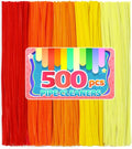 IOOLEEM Orange Pipe Cleaners,500pcs in 5 Colors, Chenille Stems for Art and Craft Projects, Flower DIY Decorations