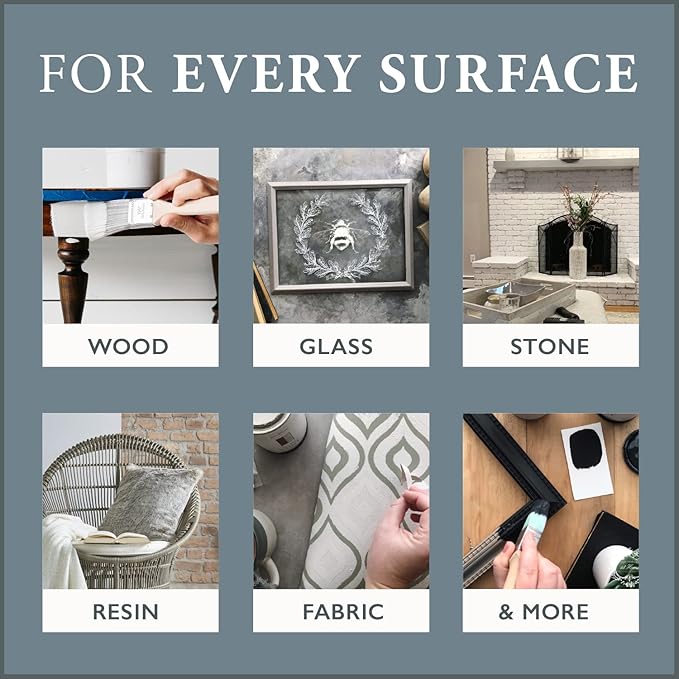 AMY HOWARD AT HOME Chalk-Based One Step Paint for Furniture, Cabinetry, Decor, Finish, and More | No Stripping, Sanding, or Priming | Medium Base | 16 Ounce | Lakai Blue
