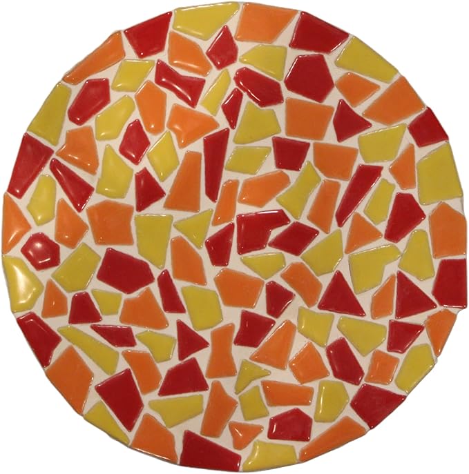 Ceramic Mosaic Tiles for Crafts & Art Projects 200 Grams Vibrant Colors Pieces Fit Together Like a Puzzle Endless Creative Ideas for Mosaic Art DIY Hobbies Small Sizes (Red Orange Yellow)