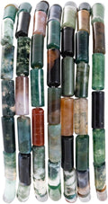 Natural Indian Agate Cylinder Tube Beads 4x13mm 38cm/str Loose Semi Gemstone Stone Beads for Making Bracelets Necklace Earrings