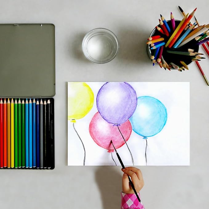 PATIKIL Watercolor Pencil, 6Pcs Water Soluble Pencils for Blending, Coloring, Sketch Drawing, Painting, Coffee