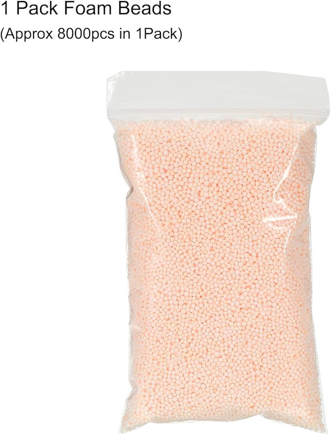 MECCANIXITY Foam Beads Foam Balls 2-3mm for Wedding and Party Decorations, Tiny Packing Balls, Arts DIY Crafts Supplies (Champagne,1 Pack Approx 8000pcs)