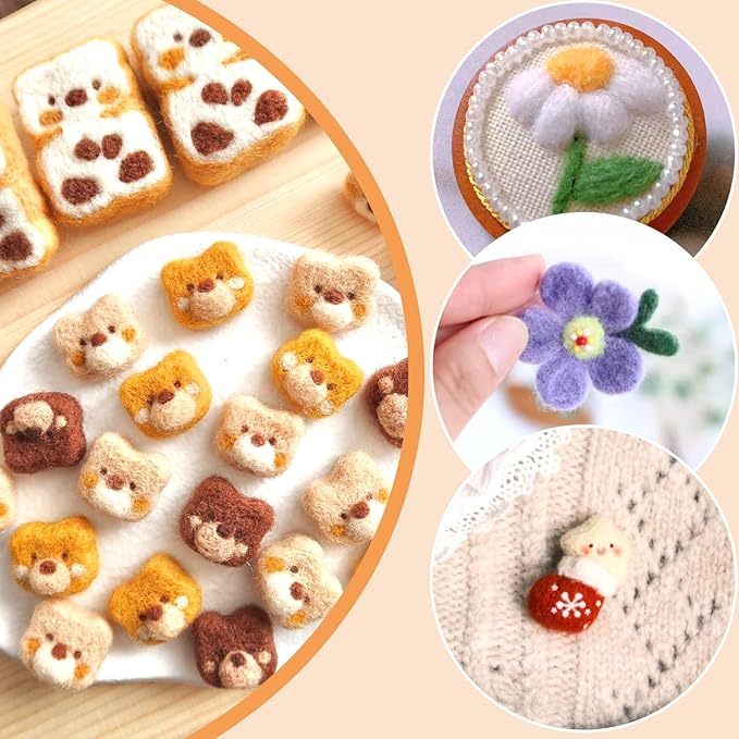 82PCS Needle Felting Tools, Needle Felting Needles, 4 Sizes Felting Needles with Needle Bottle Felting Tool Holders, Complete Needle Felting Supplies for Beginner Professional