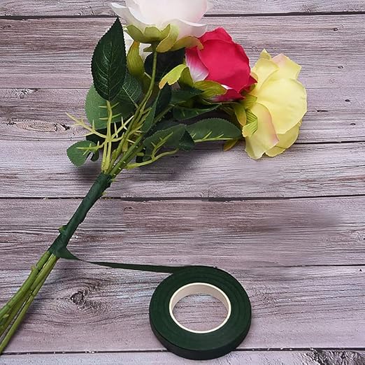 SONGZIMING Floral Arrangement Kit with Green Floral Tape, 22 Gauge Floral Wire Stems, 26 Gauge Paddle Floral Wire and Floral Wire Cutter for Bouquets banquets, Artificial Flowers