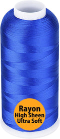 Simthread Rayon Embroidery Thread 5500 Yards, 40wt 100% Rayon Viscose for Commercial and Domestic Machines - Blue 1134