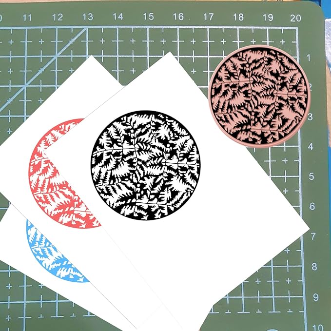 60 Pcs 2" Round Rubber Carving Blocks, Linoleum Blocks, Stamp Carving Blocks for Printmaking, Crafts and More,(Pink) by KUKLIPJIM