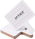 Epic Creations Dry Erase Paddles - 24 Pack 8.11 x 6.14 Inches - Double Sided Handheld Whiteboard - Dry Erase Signs - Hand Held White Board - Auction Paddles - White Board Paddles,Hand Dry Erase Board
