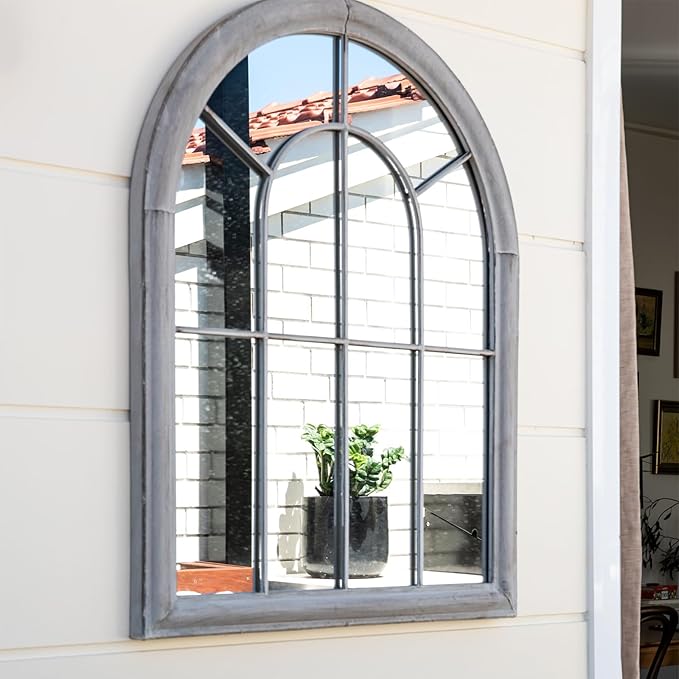 Homein One Way Window Privacy Film, Heat Blocking Reflective Mirror Window Tint for Home See Out Not in, Sun Blocker UV Protection Peel and Stick House Glass Door, 17.5 in X 6.5 Feet, Silver