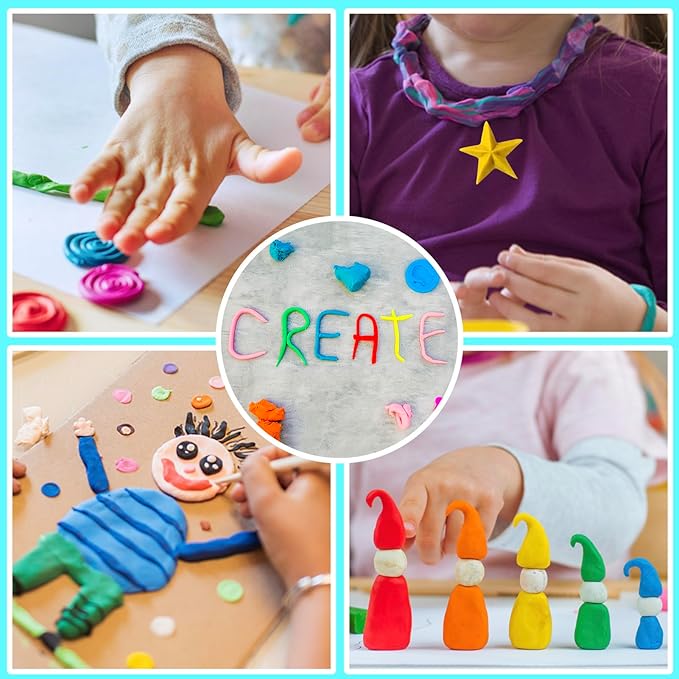 ESSENSON Air Dry Clay 140 Colors, Modeling Clay for Kids, DIY Molding Magic Clay, Gift for Kids