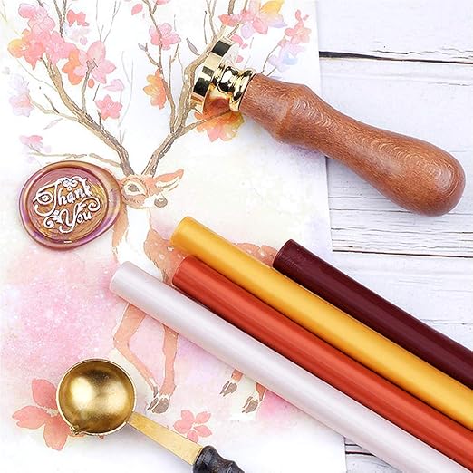 Bronze Wax Sealing Sticks, ONWINPOR 10pcs Glue Gun Wax Seal Sticks for Wax Seal Stamp, Melting Wax Seal Sticks for 0.43'' Glue Gun Wax Sealing Sticks (Antique Gold)