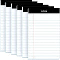 Legal Notepads 5x8, Pack of 6 - Perforated Narrow Ruled Writing Pad - Premium Thick Paper, No Ink Bleeding - Blank Legal Pads For Home, Office, School, Business - 50 Sheets Per Notebook