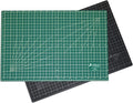 Self Healing Cutting Mat Reversible Green/Black Size: 12" x 18"