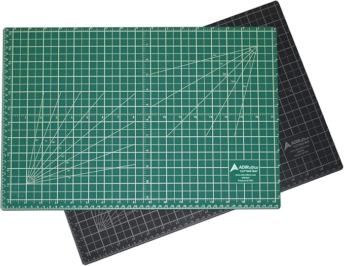 Self Healing Cutting Mat Reversible Green/Black Size: 12" x 18"