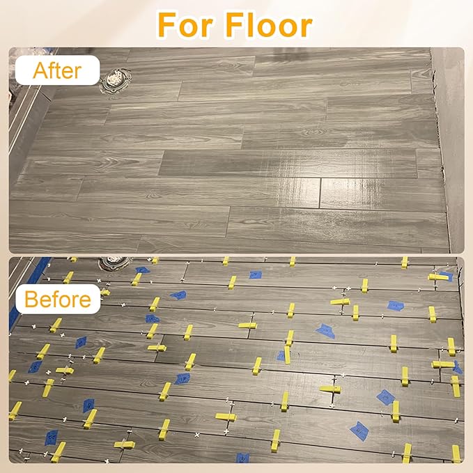 Storystore Tile Leveling System with Tile Pliers and Hammer - 600 Piece Tile Spacers Clips and 200 Piece Reusable Wedges, 1/8 Inch Tile Installation Tools Kit