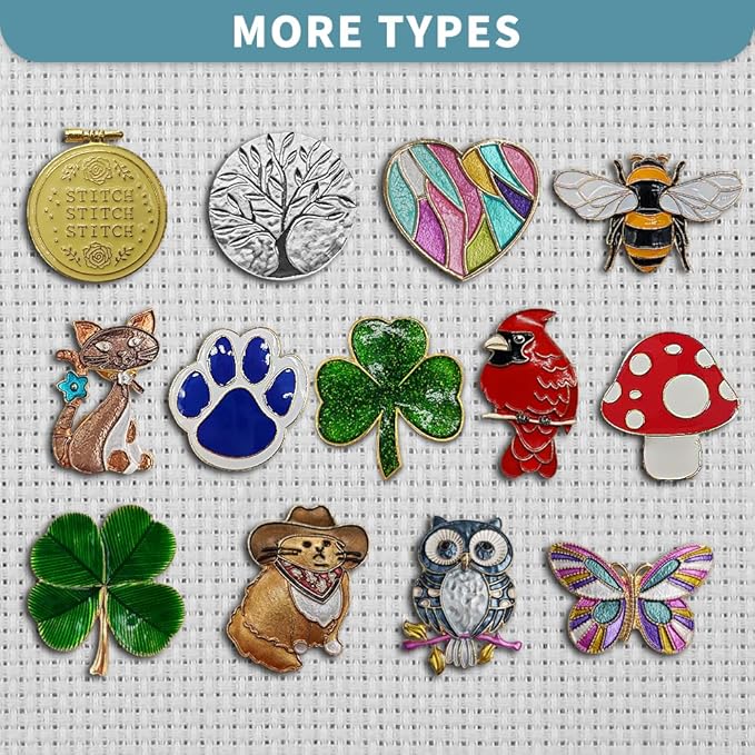 Magnetic Needle Minder Magnet Embroidery Accessories and Supplies Embroidery Needle Holder Cross Stitch Holder Needlework Supplies (Cardinal) (owl)