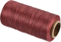 MECCANIXITY Waxed Thread,197 Yard 1mm 210D Flat Wax Thread Polyester Waxed String for Leather Sewing Hand Weaving Book Binding Home Decoration,Deep Red