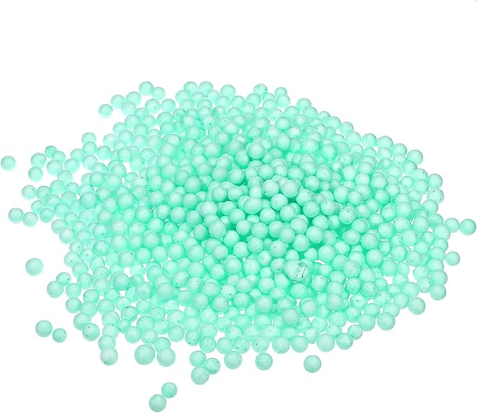 MECCANIXITY Foam Beads Foam Balls 7-9mm for Wedding and Party Decorations, Tiny Packing Balls, Arts DIY Crafts Supplies (Green,1 Pack Approx 3000pcs)