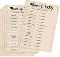 QUPT 70th Birthday Party Games, Music of 1955 Games, Birthday Party Supplies for Adults, Fun 1955s Party Game, Pack of 30 Cards