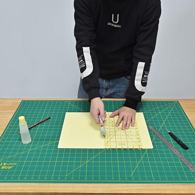 ArtAt Self Healing Cutting Mat: 24 x 36 inch Green Large 5-Ply Double-Sided Durable Non-Slip PVC Cutting Mat for Sewing Quilting Scrapbooking Art & Crafts projects…
