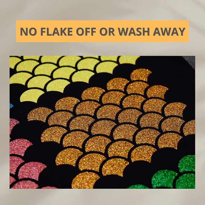 Lime Green Glitter HTV Roll -12" x10ft Iron on Heat Transfer Vinyl for DIY Shirts Gifts