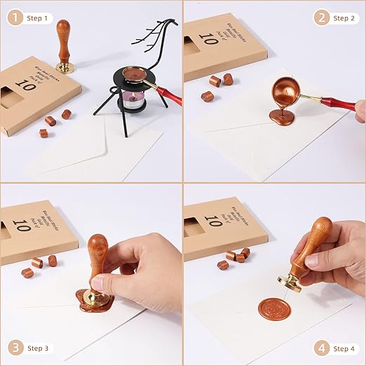 Glue Gun Sealing Wax Sticks for Wax Seal Stamp - Metallic Rose Pink, Great for Wedding Invitations, Cards Envelopes, Snail Mails, Wine Packages, Christmas Gift Ideas, Pack of 10