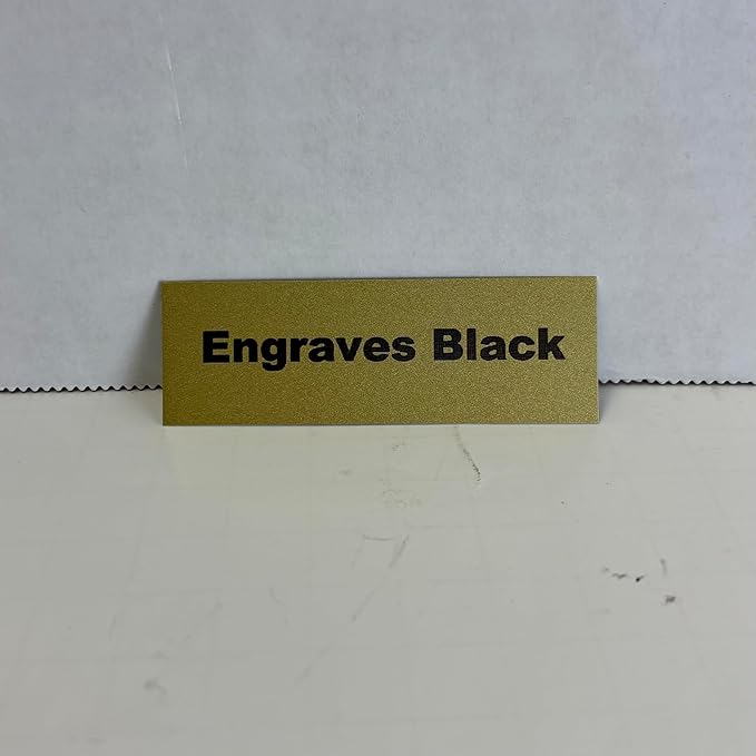 Blank Metal Plates for Laser Engraving - 4 Pack | Aluminum Sheets 0.020" Thick | CO2, Diode, Fiber Laser Compatible | Multiple Sizes & Colors (Gold (engraves black), 2x6.25 inch)