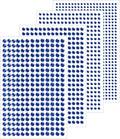 4 Sheets Self Adhesive Pearl Stickers, Self 4 Sizes Bling Rhinestone Sticker, Rhinestone Stickers,Flat Back Pearls Sticker for DIY Crafts Craft Card Decorations Nail Art Beauty Makeup (Blue)