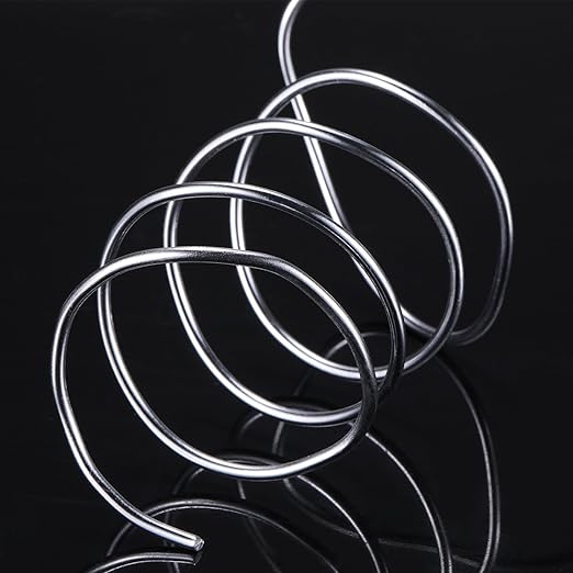 TecUnite Aluminum Craft Wire for Sculpting Armature Bendable Craft Wire for DIY Jewelry Making (1 Roll,Silver,10 M x 2 mm)