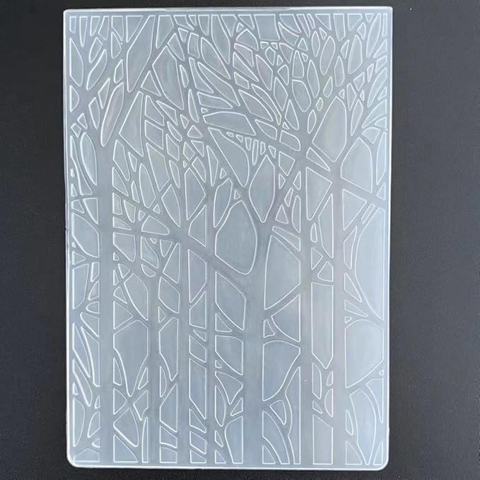 Merry Christmas Forest Tree Embossing Folder for Card Making Floral DIY Plastic Scrapbooking Photo Album Card Paper DIY Craft Decoration Template Mold
