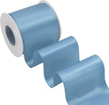 Dusty Blue Satin Ribbon 3 Inch X 15 Yards Solid Color Double Faced Ribbons Perfect for Crafts Wedding Decor Bow Making Arts Sewing and More