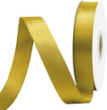 Gold Satin Ribbon 7/8" X 50 Yards Solid Color Double Faced Ribbons Perfect for Crafts Wedding Decor Bow Making Arts Sewing and More