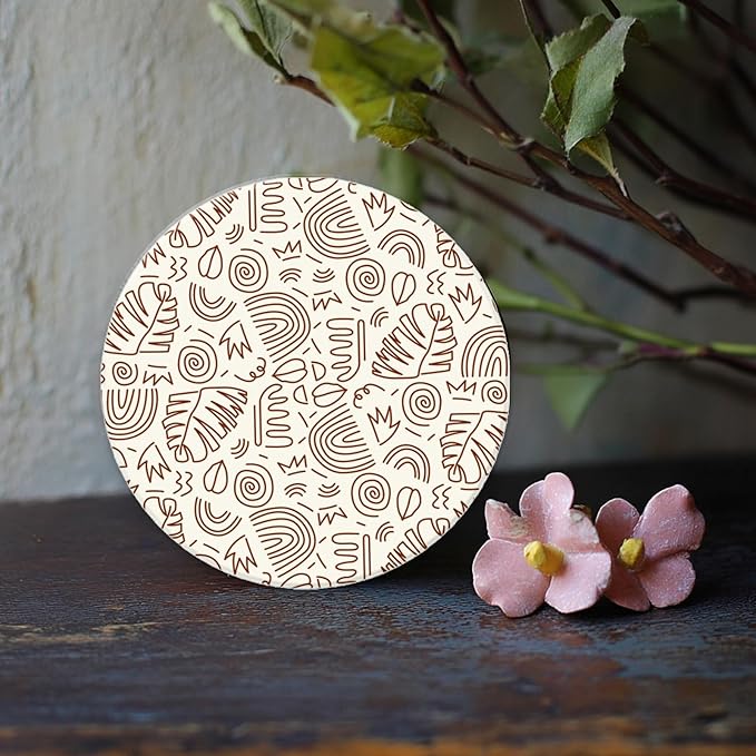 CHGCRAFT Bohemian Graphics Polymer Clay Texture Sheets Doodle Style Silicone Texture Stamp Clay Texture Mat Modeling Pattern Pad Sheets for Jewelry and Earrings Tools, 5.5x5.5 inch