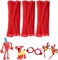 Red Pipe Cleaners Craft Supplies - Craft Pipe Cleaners & Chenille Stems for DIY Arts & Crafts Projects, Kids Toys & Games, Christmas Gifts & Decorations