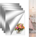 4PCS Self Adhesive Acrylic Mirror Tiles, Flexible Mirror Sheets Wall Stickers, Frameless Non-Glass Mirror Stickers Reflective Mirror for DIY Craft, Home Wall Decor (20 * 30cm,2mm)