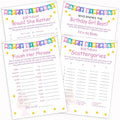 ALodr Girls Birthday Party Set, 20 Birthday Double Sided Cards Set, Girls Birthday Party Activity Notebook Themed Party Activity and Idea - Girl Birthday Supplies, Activity, Decorations