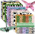 Square Origami Paper 6x6 Double Sided 50 Sheets 50 Colors 70GSM Origami Kit Japanese Chiyo Easy Fold Arts Crafts DIY Handwork Beginner Animal Fur