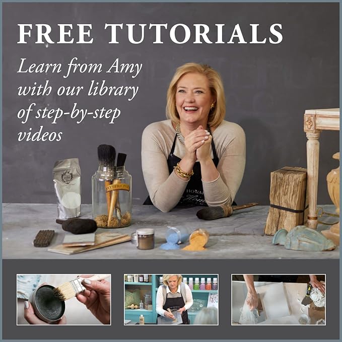 AMY HOWARD AT HOME Chalk-Based One Step Paint for Furniture, Cabinetry, Decor, Finish, and More | No Stripping, Sanding, or Priming | Ultra-Light Base | 32 Ounce | Almond Daze