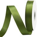 Moss Satin Ribbon 1 Inch X 50 Yards Solid Color Double Faced Ribbons Perfect for Crafts Wedding Decor Bow Making Arts Sewing and More