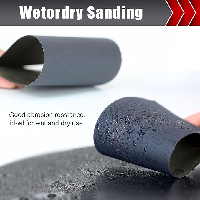 600 Grit Sandpaper, Wet Dry Sandpaper for Wood Metal Hand Sander Sand Paper Sandpaper Sheets Sandpaper Set Cut for Use 9"" x 11""/12 Sheets