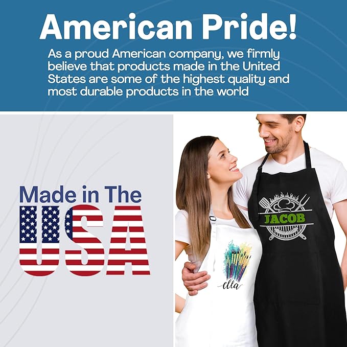 Unisex Kids Apron with Custom Name – Perfect for Painting, Crafts, and Fun Great Christmas Gift or Stocking Stuffer for Kids