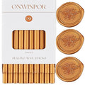 Wax Seal Sticks Gold, ONWINPOR 20pcs Glue Gun Wax Sealing Sticks for Waxseal Stamp, Waxsealsticks Suit to 0.28'' Glue Gun, Wedding Invitations(Gold)