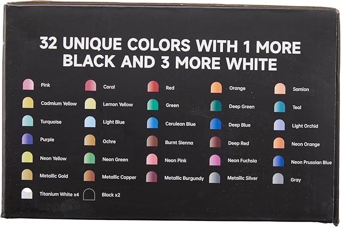 Shuttle Art Acrylic Pouring Paint, Set of 36 Bottles (2 oz/60ml) Pre-Mixed High-Flow Pouring Supplies with Canvas, Silicone Oil, Measuring Cups, Tablecloths, Complete Paint Pouring Kit