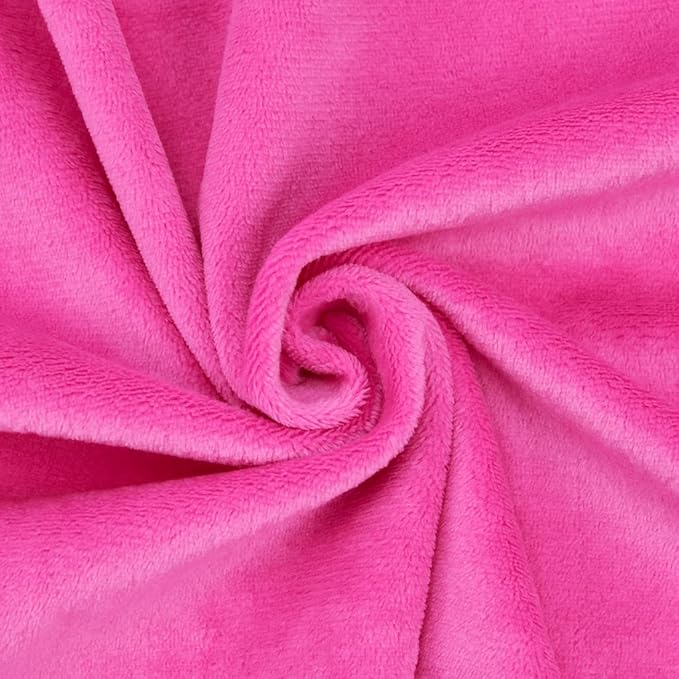 kullaloo Plush Fabric | Solid Fuchsia Minky Fabric for Sewing (Pack of 2) | Super Soft Cuddle Material | 39.5x29.5 | Plushies, Baby Blankets, Pillows, Dog Beds, Cat Beds, Baby Accessories, Apparel
