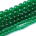 90PCS 4MM Green Jade Chalcedony Beads Round Loose Stone Beads for Jewelry Making DIY Energy Stone Healing Power Bracelet 15"